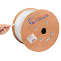 White Cat6a Riser Solid Copper UTP 1000ft 23AWG Cable S346387