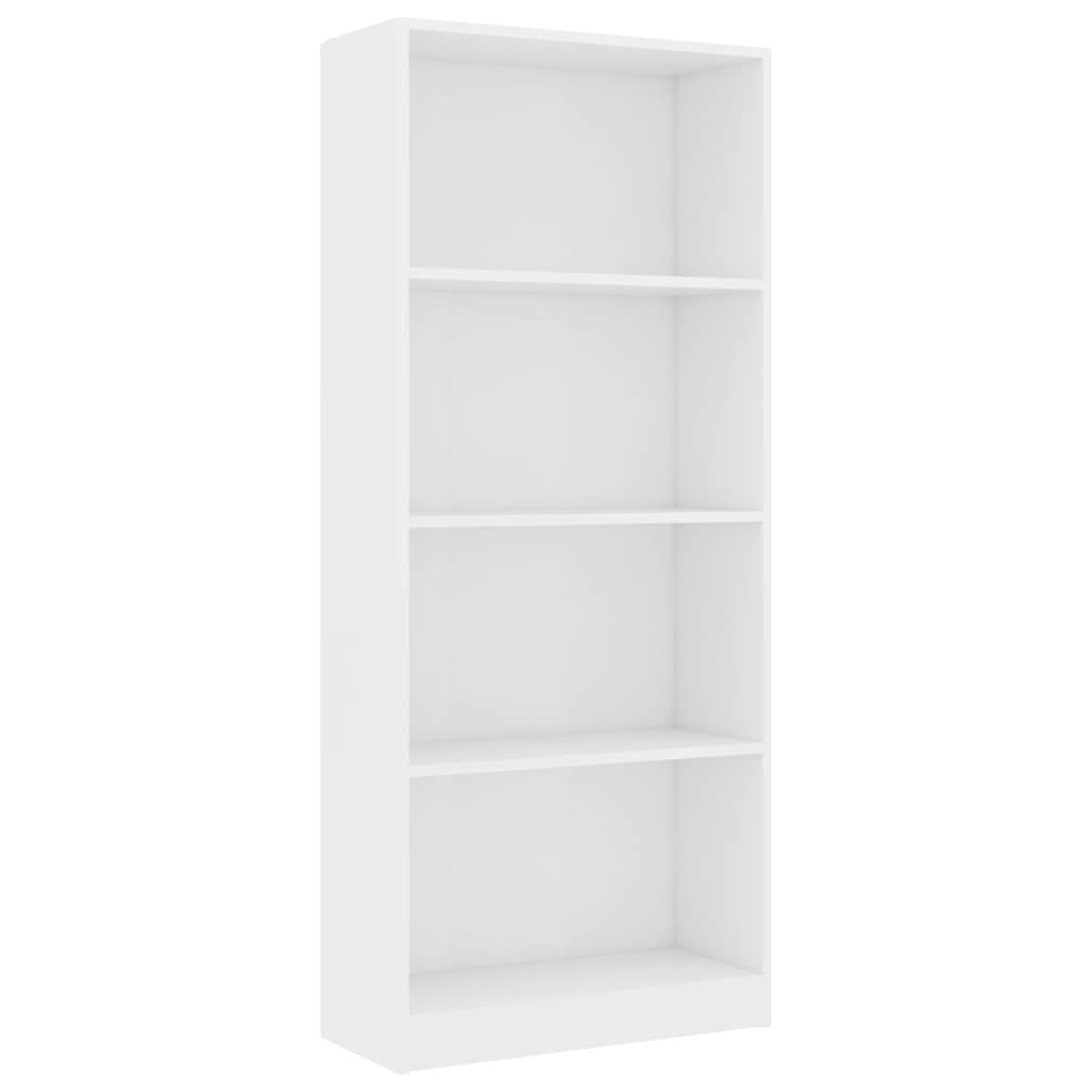 4-Tier White Chipboard Book Cabinet C130