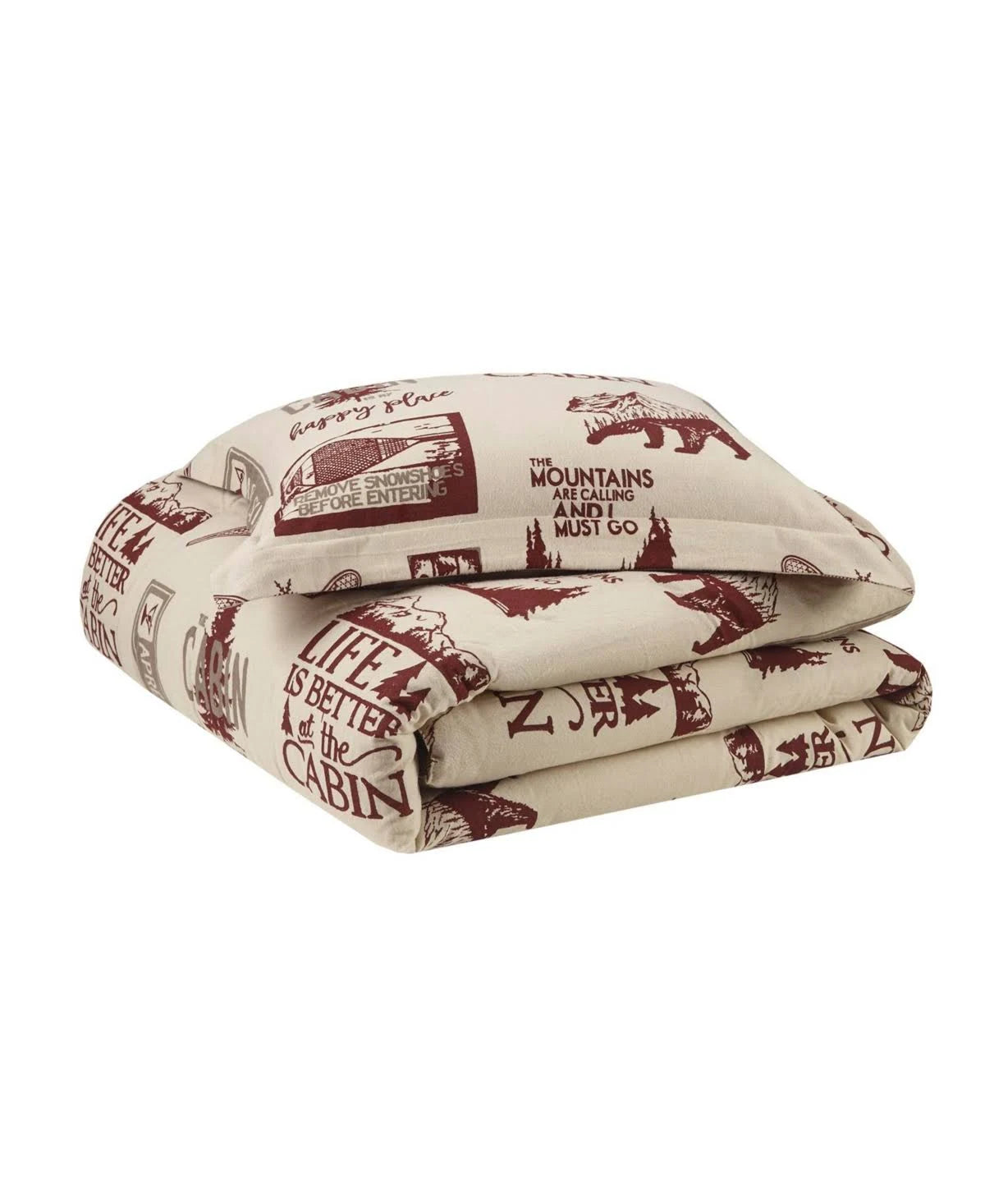 Twin Cabin Mini Flannel Comforter Set M84523