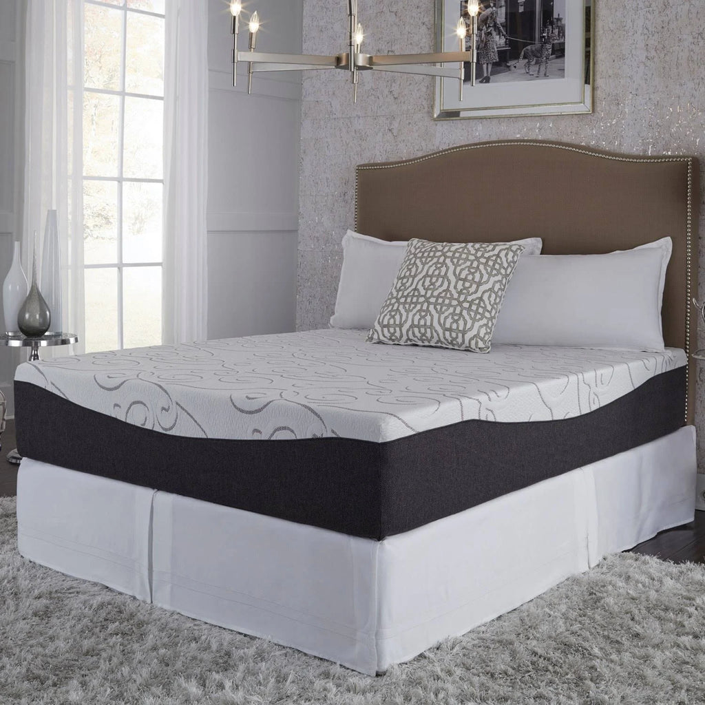 White 12-Inch Gel Memory Foam Mattress Twin U878258