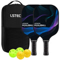Purple Graphite Pickleball Paddles Set of 2 with Carry Case O118878
