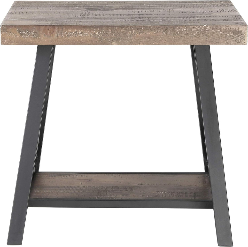 Rustic Oak Accent Table D678