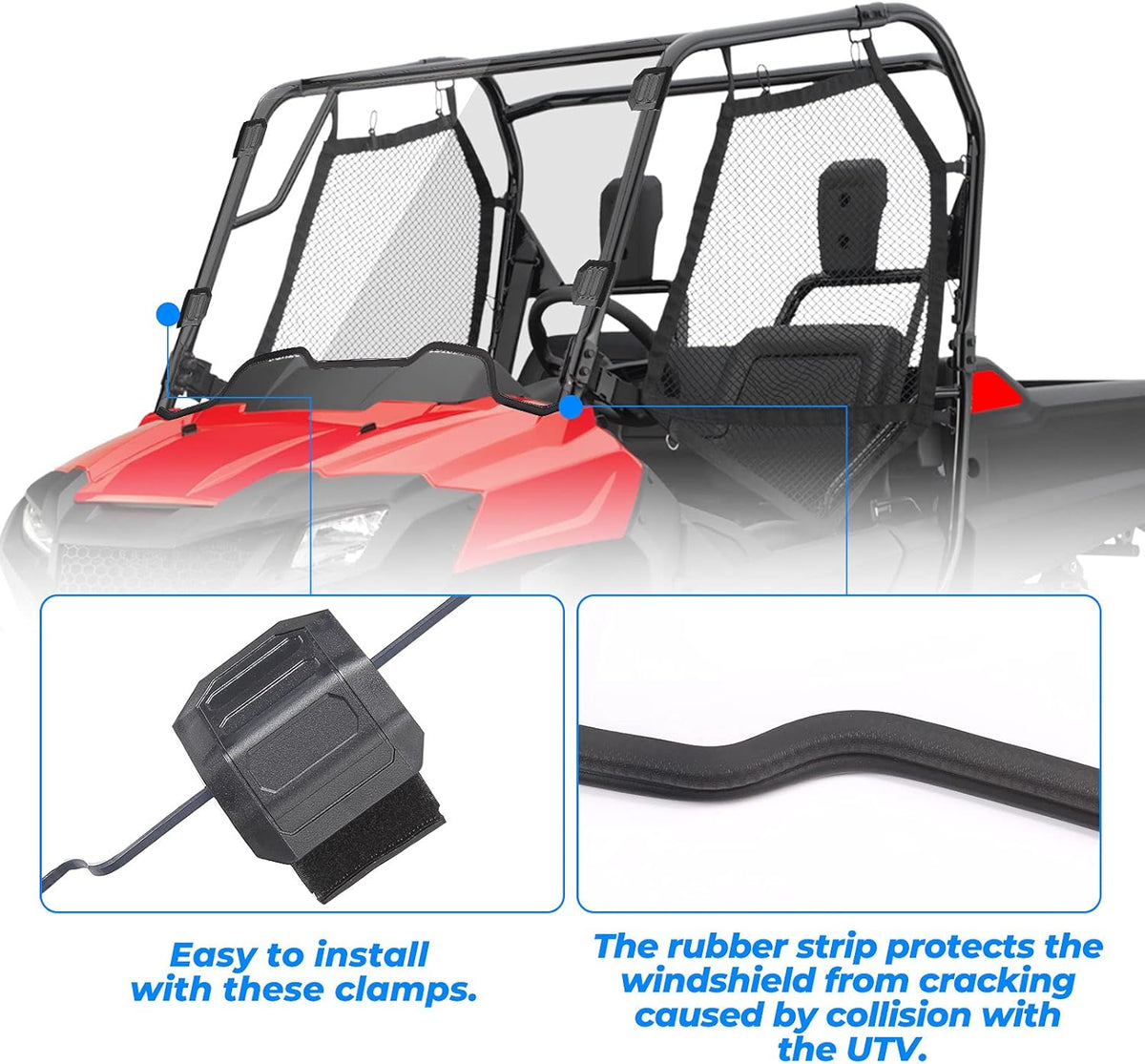 Polycarbonate Clear Windshield Compatible with Pioneer 700 M77480