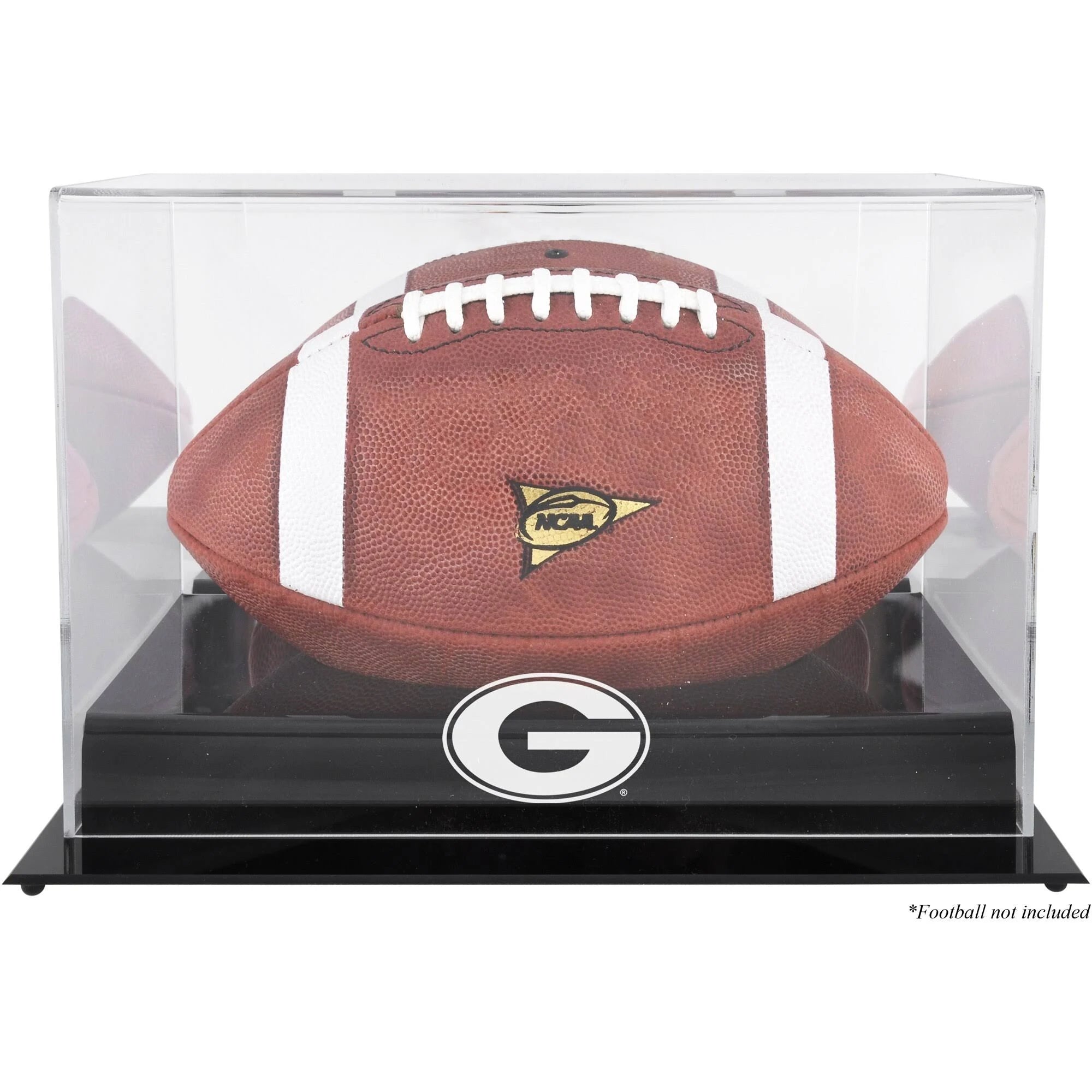 Black Base Team Logo Football Display Case W426815