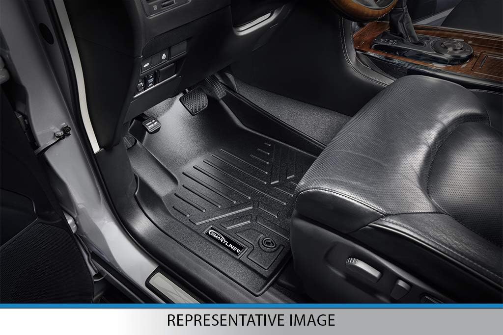 Custom Fit 2 Row Floor Mats Black for 2018-2022 Toyota Tacoma Double Cab X707721