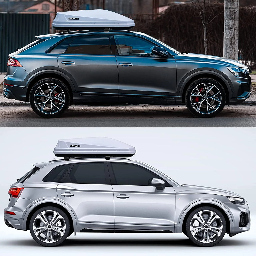 White 14 Cubic Feet Hard Shell Rooftop Cargo Box A971