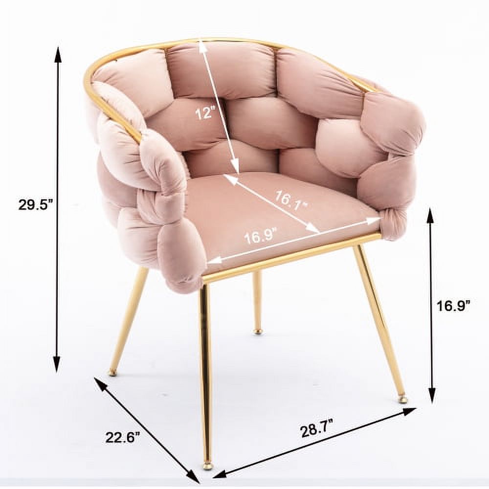 Pink Velvet Single Sofa Chair Set Of 2 L362801