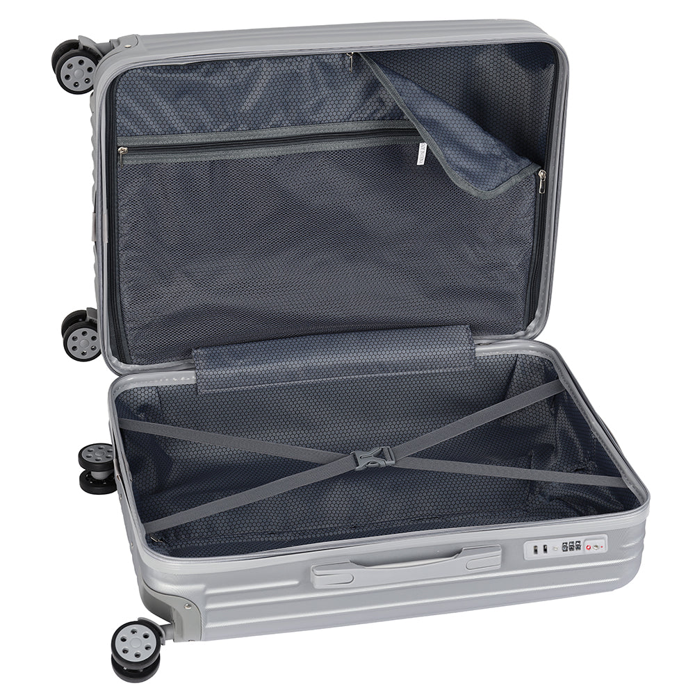 Three-Piece Hard Leather Luggage Set with Lock X633