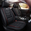 Black with White Trim Full Set Car Seat Cover N88787
