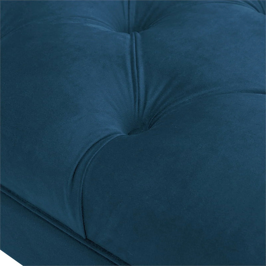 Teal Velvet Tufted Entryway Bench C17544