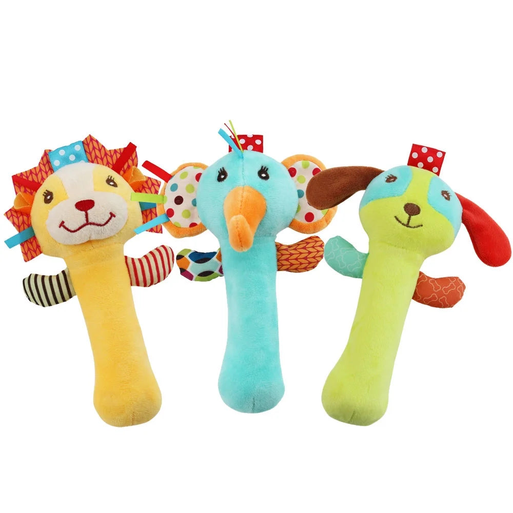 3 Pack Baby Soft Rattle Sensory Toys with Sound Z336547