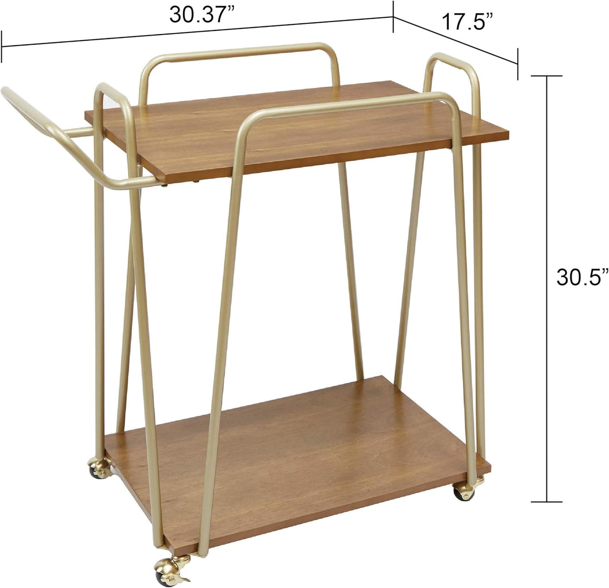 2-Tier Hairpin Bar Cart D303