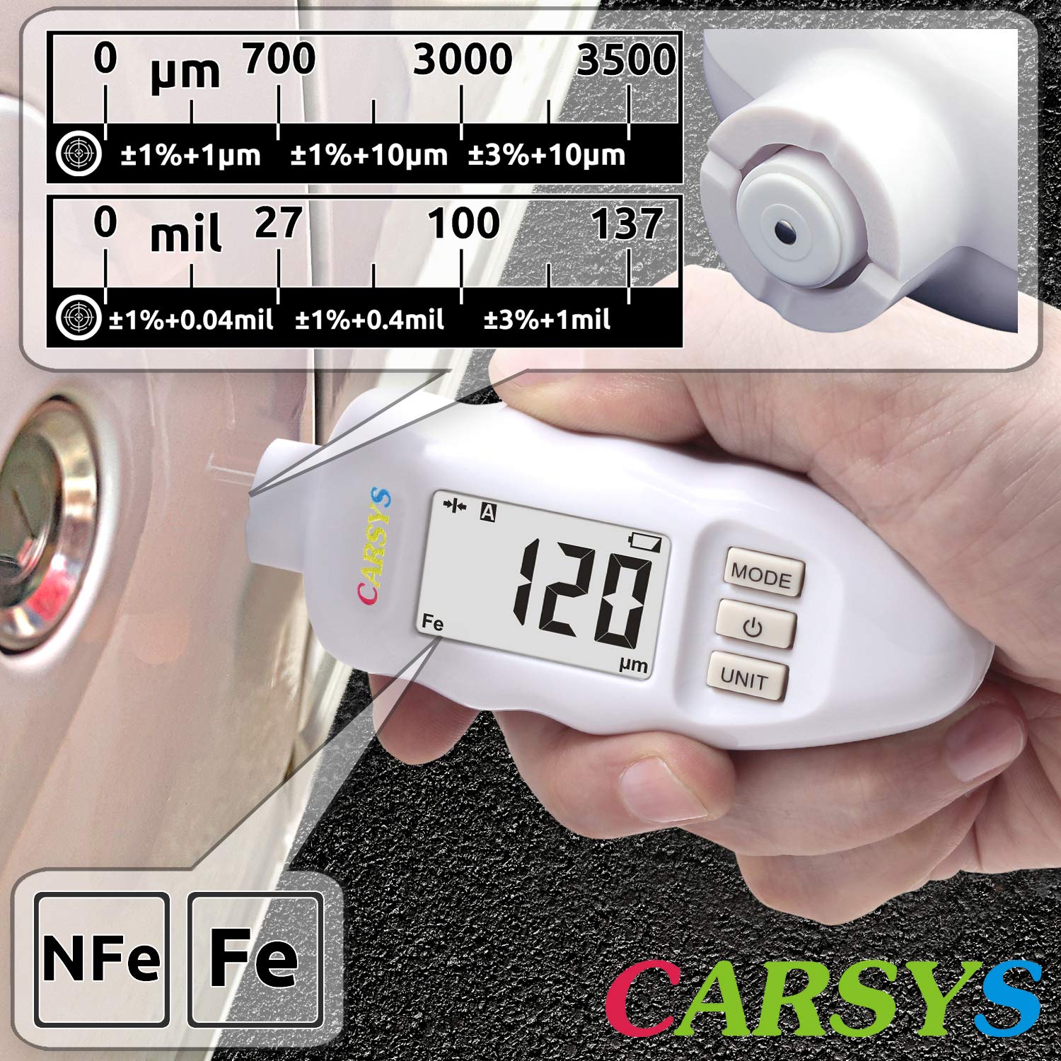 White Paint Meter with LCD Backlight V819288