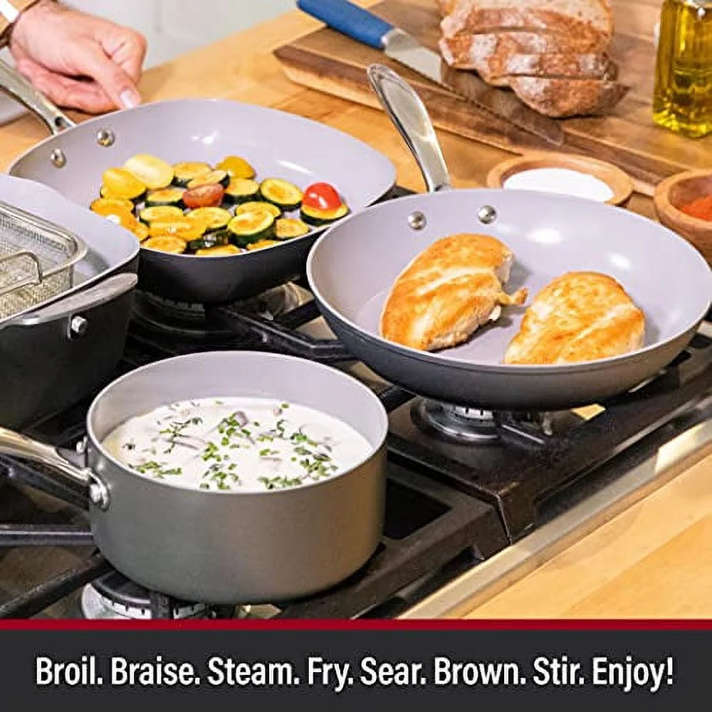 13 Piece Nonstick Hard Anodized Cookware Set M4118