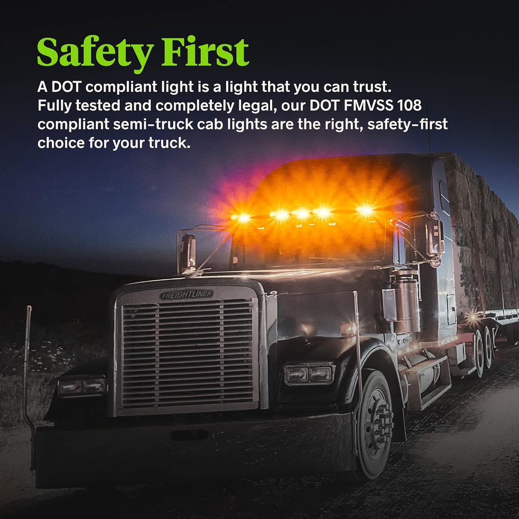 Amber LED Cab Marker Lights Kit for Semi Truck R69449
