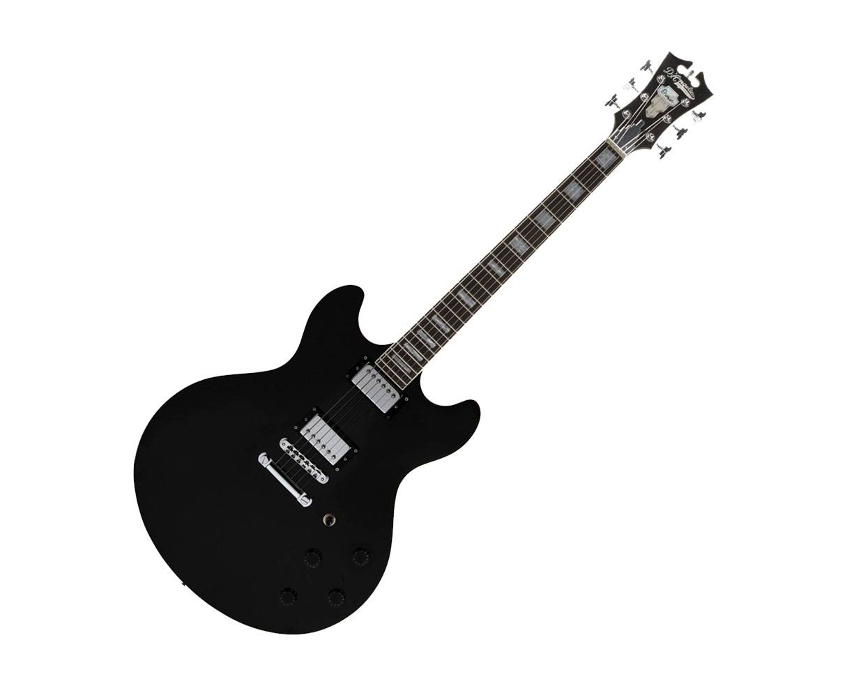 Black Semi-Hollowbody Electric Guitar X544