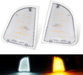 Amber and White LED Turn Signal Parking Light Assembly, Clear Lens, Pack of 2 U14018