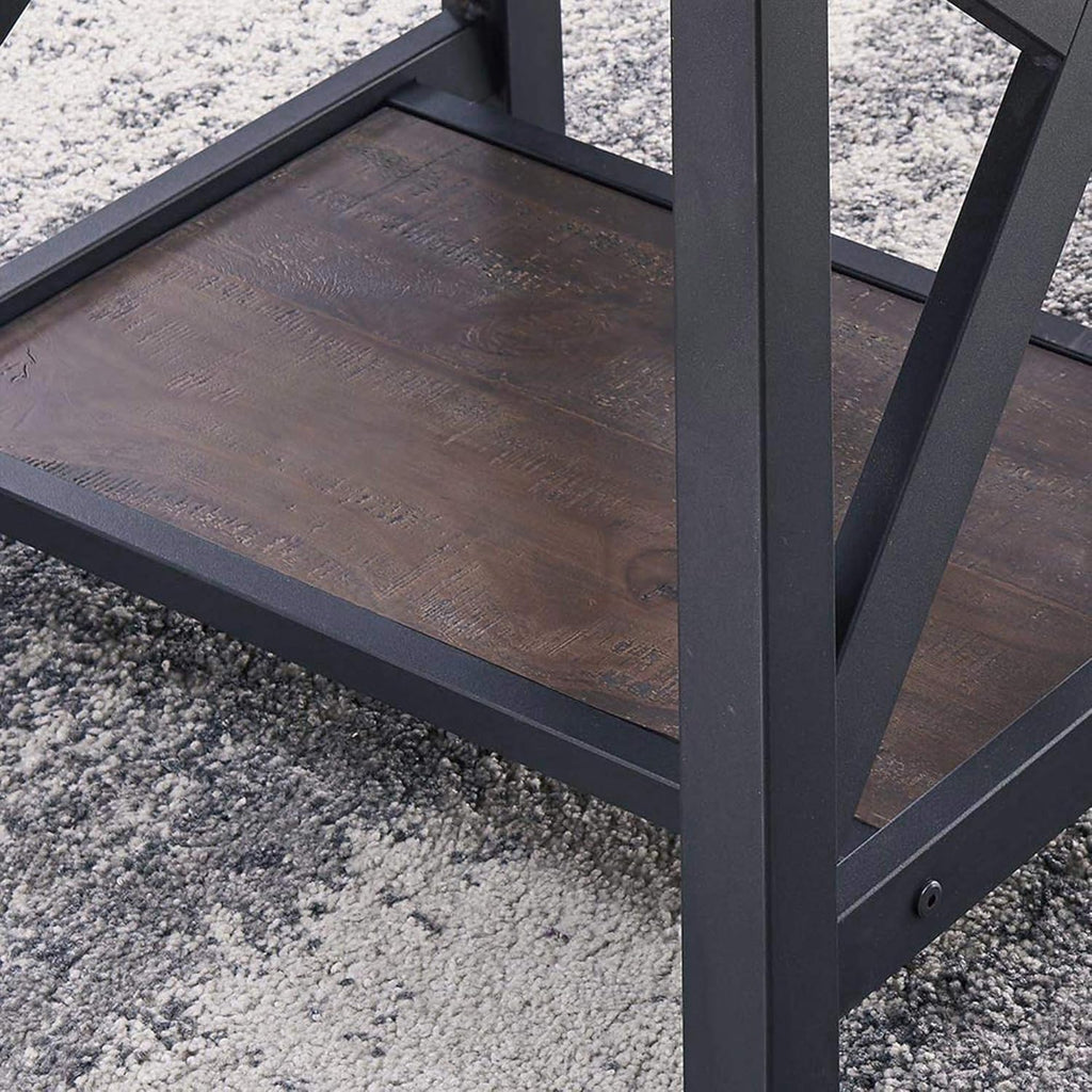 Rustic Oak Accent Table D678