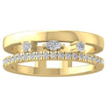 10K Yellow Gold Lab Grown Diamond Wedding Band Ring Size 7 O512