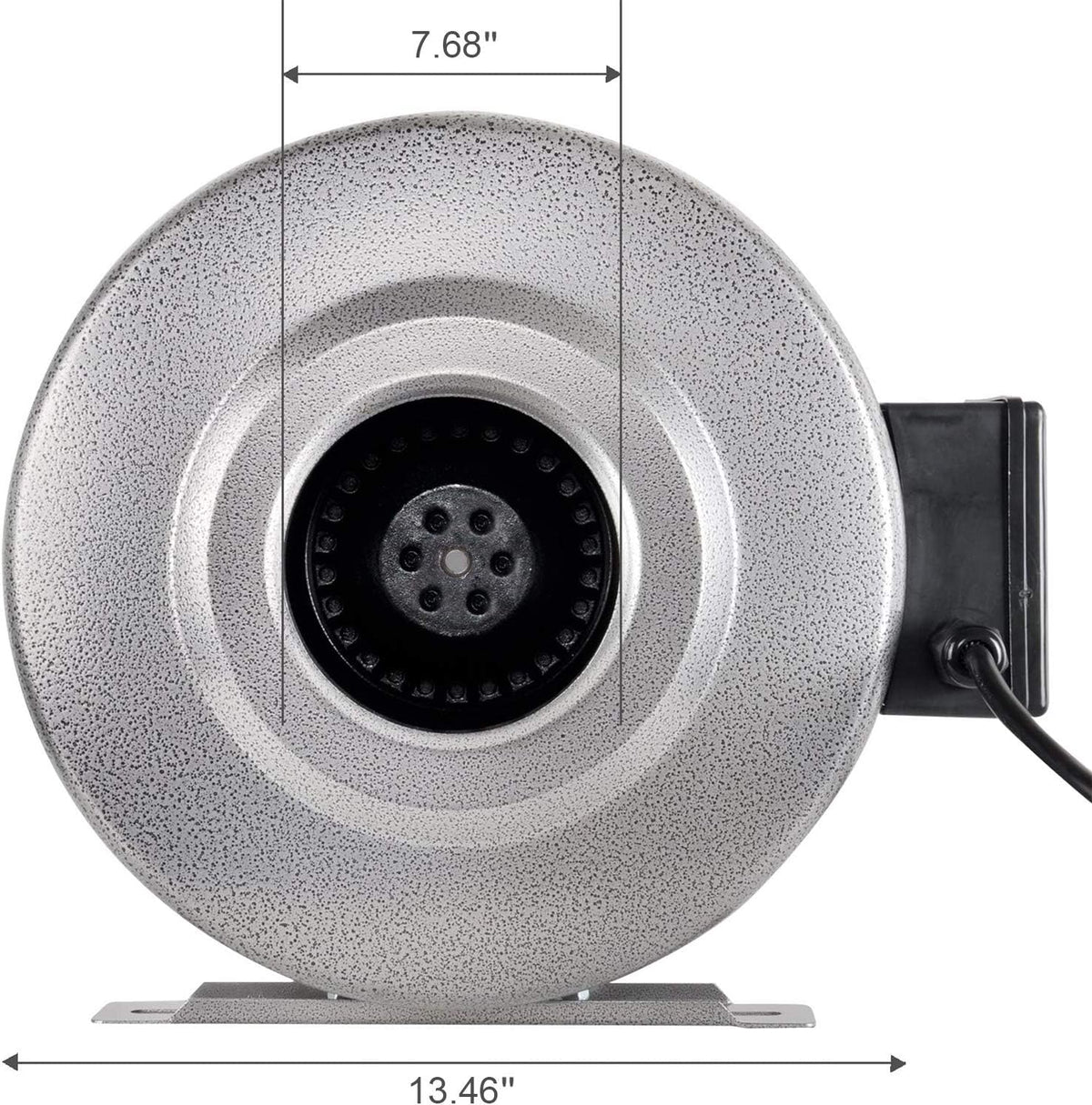 6 Inch 442 CFM Inline Fan Carbon Filter 16 Feet Ducting Combo with Humidity Monitor, Grey D21550