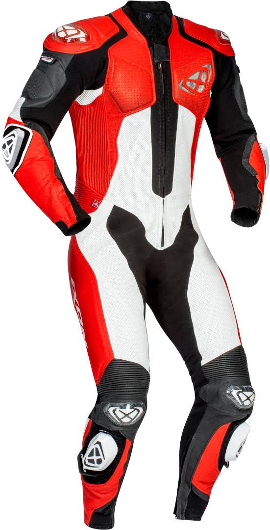 Black Red White Leather Motorcycle Suit Size 2XL E123127
