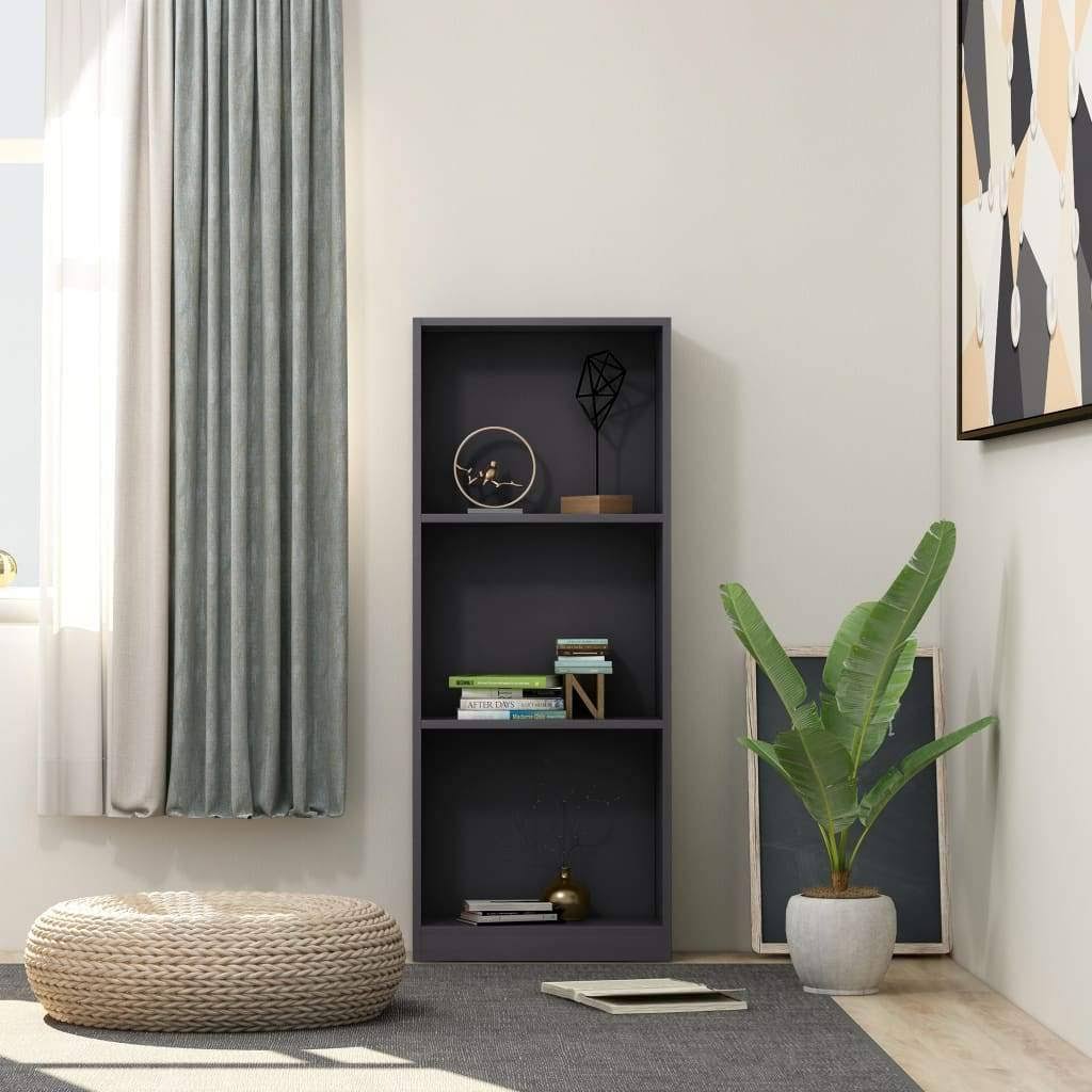 4-Tier White Chipboard Book Cabinet C130