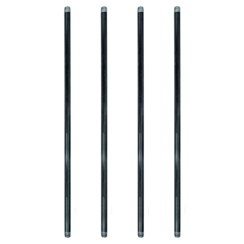1/2 in. x 60 in. Black Steel Plumbing Pipe (4-Pack) M80069