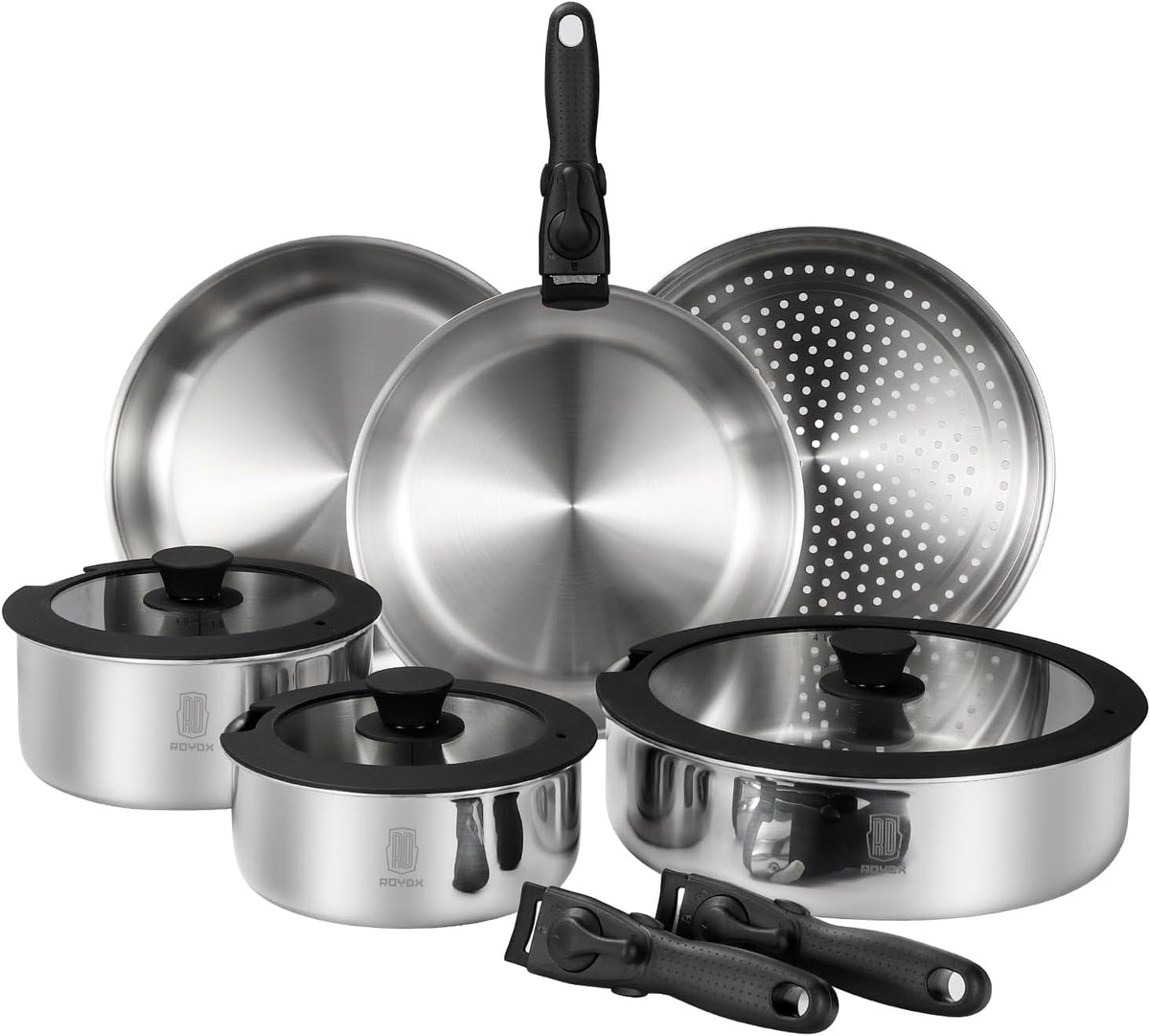 20 Piece Stainless Steel Cookware Set with Lid C3718