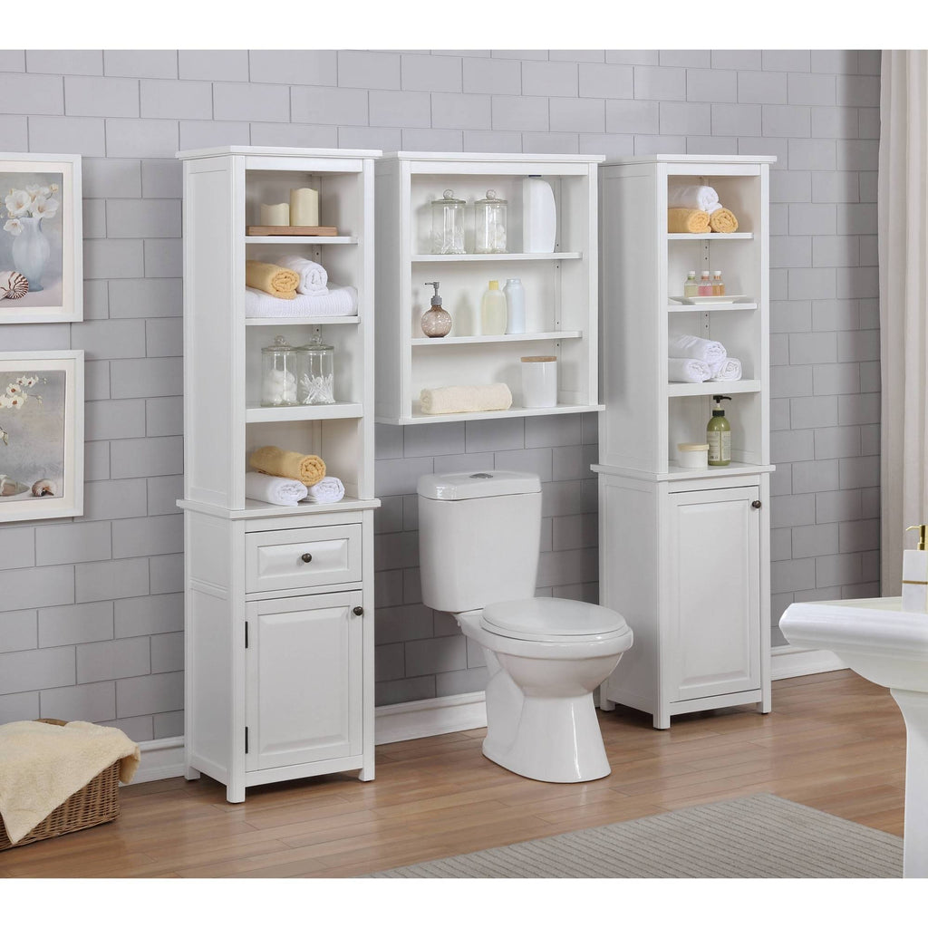 Wall Mounted Bath Storage Cabinet with Two Open Shelves X882