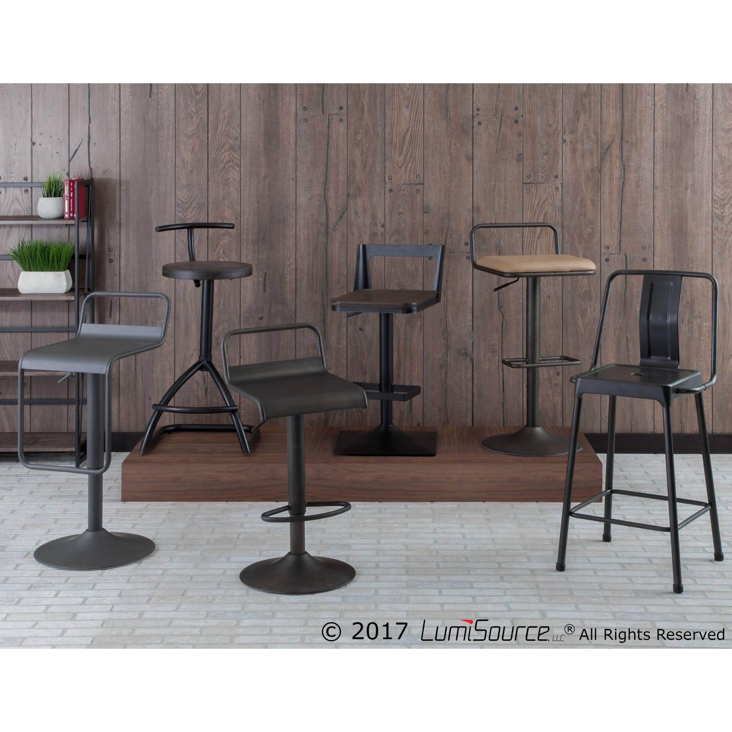 Black Adjustable Barstool M50970
