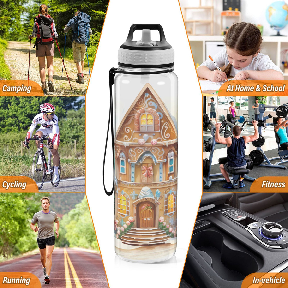 32oz Tritan Clear Water Bottle with Straw V20612