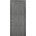 Solid Wood Sliding French Pocket Door 32 x 84 inches with Kit Trims Rail Hardware T696282