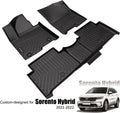 Black Waterproof Rubber Car Mats Front & Rear B121