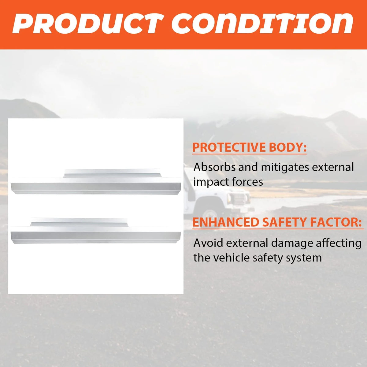 Slip-on Rocker Panels Replacement for 2007-2013 Chevy Silverado GMC Sierra 2 Door Standard Cab Q998