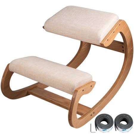Brown Wooden Kneeling Chair E675789