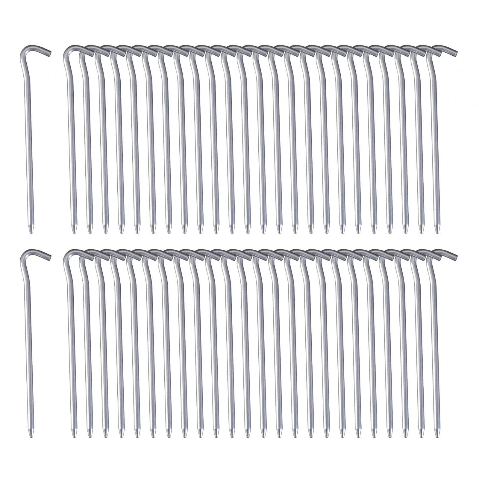 50 Pack 7inch Aluminum Tent Pegs for Camping Q136127