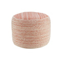 Coral Textured Distressed Pouf Q72392