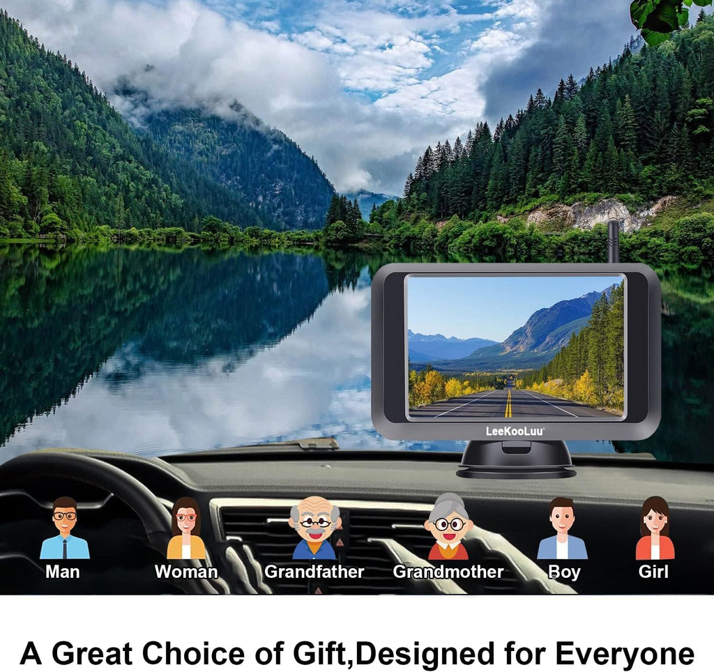 Wireless Backup Camera System with 5'' Monitor Night Vision Two Channels Pack of 2 G90232