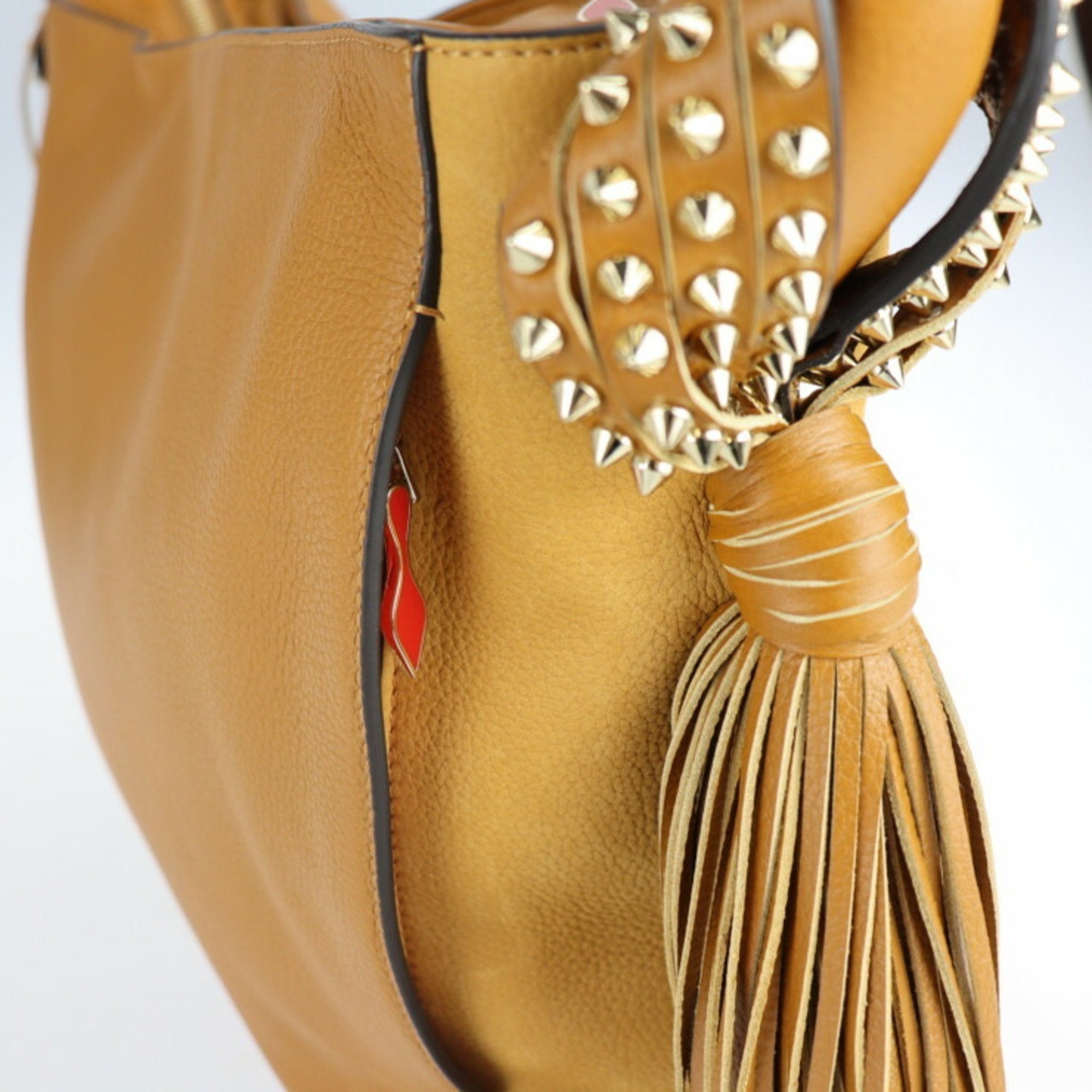 Camel Brown Leather Hobo Shoulder Bag G28801