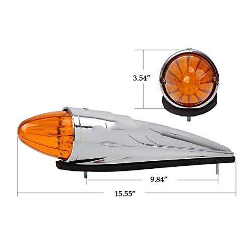 5pcs Amber Chrome 17 LED Truck Roof Lights X731