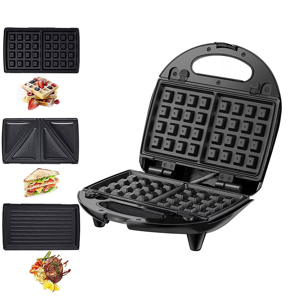 Stainless Steel Electric Baking Pan Sandwich Waffle Maker F639420