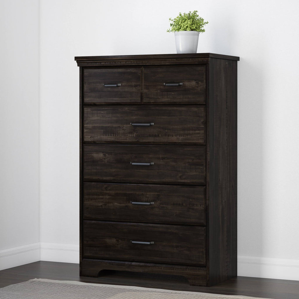 Rubbed Black 5-Drawer Chest G904415