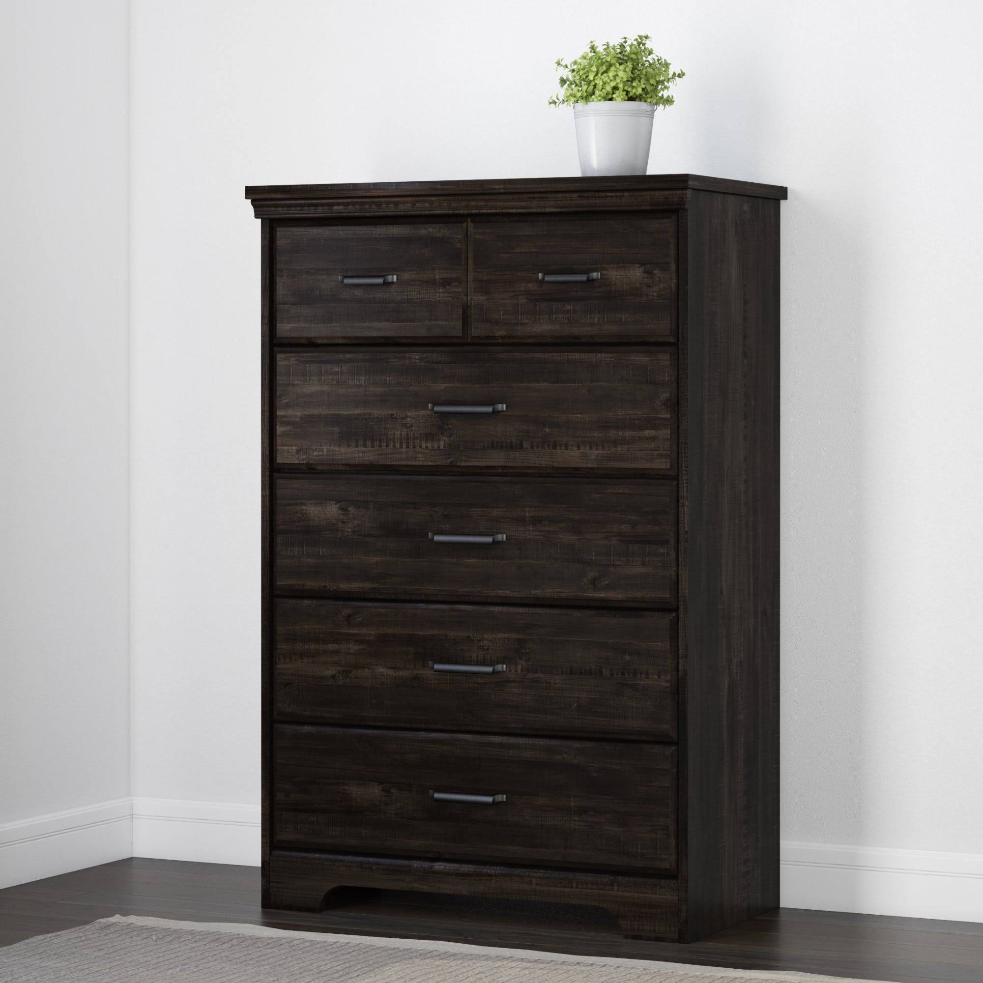 Rubbed Black 5-Drawer Chest G904415