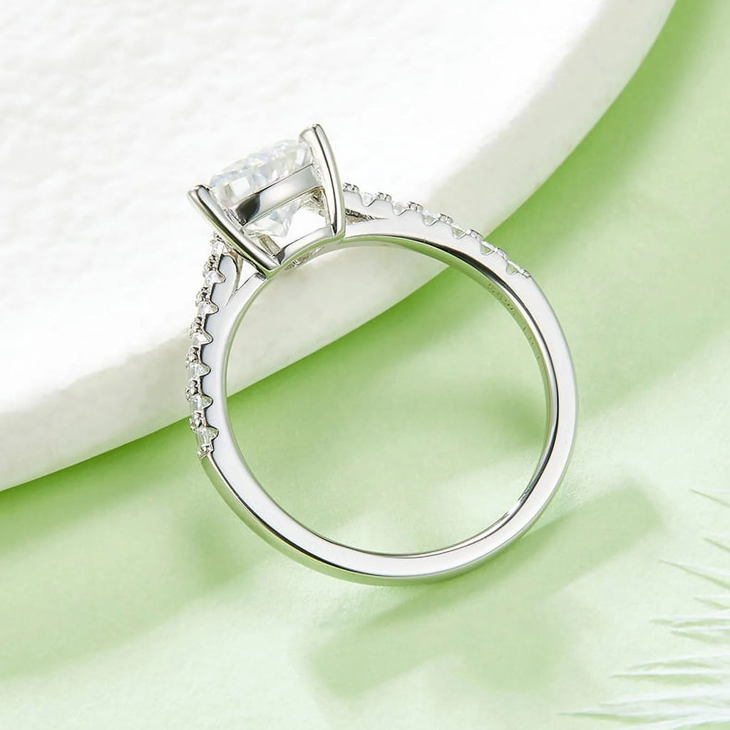 Pear Cut Moissanite Engagement Ring C8954