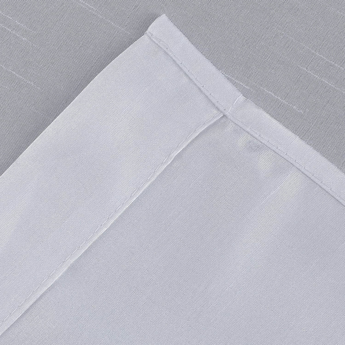 White 2 Panel Faux Silk Solid Curtain Drapes with Bronze Grommet 108" x 63" L M4163