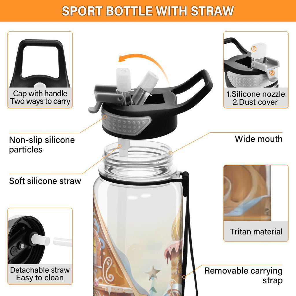 32oz Tritan Clear Water Bottle with Straw V20612