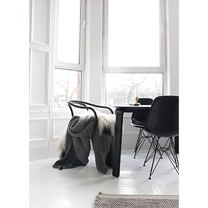 Teal Molded Plastic Dining Chairs with Black Wire Legs D524783