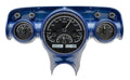 57 Chevy Car Analog Gauges System Black Alloy White Q571832