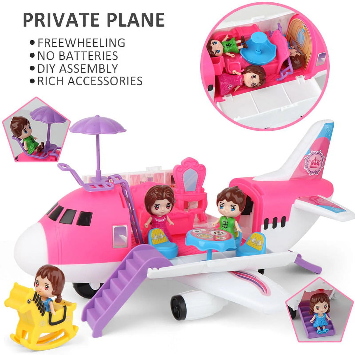Airplane Toy Set with Small Dolls L619259
