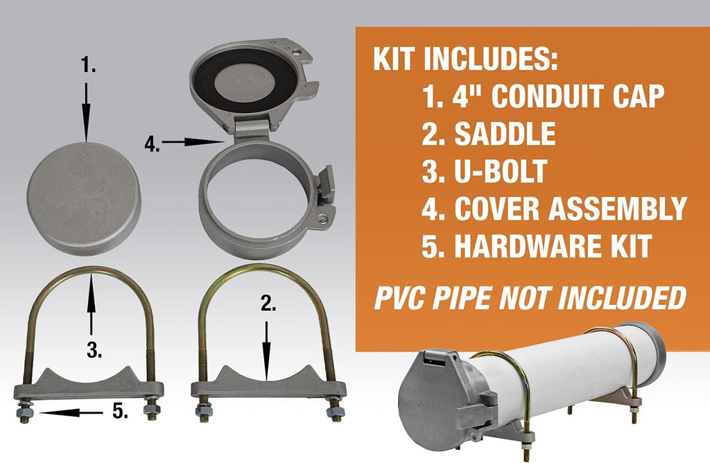 PVC Conduit Carrier Kit 4 Inch Diameter White O785241